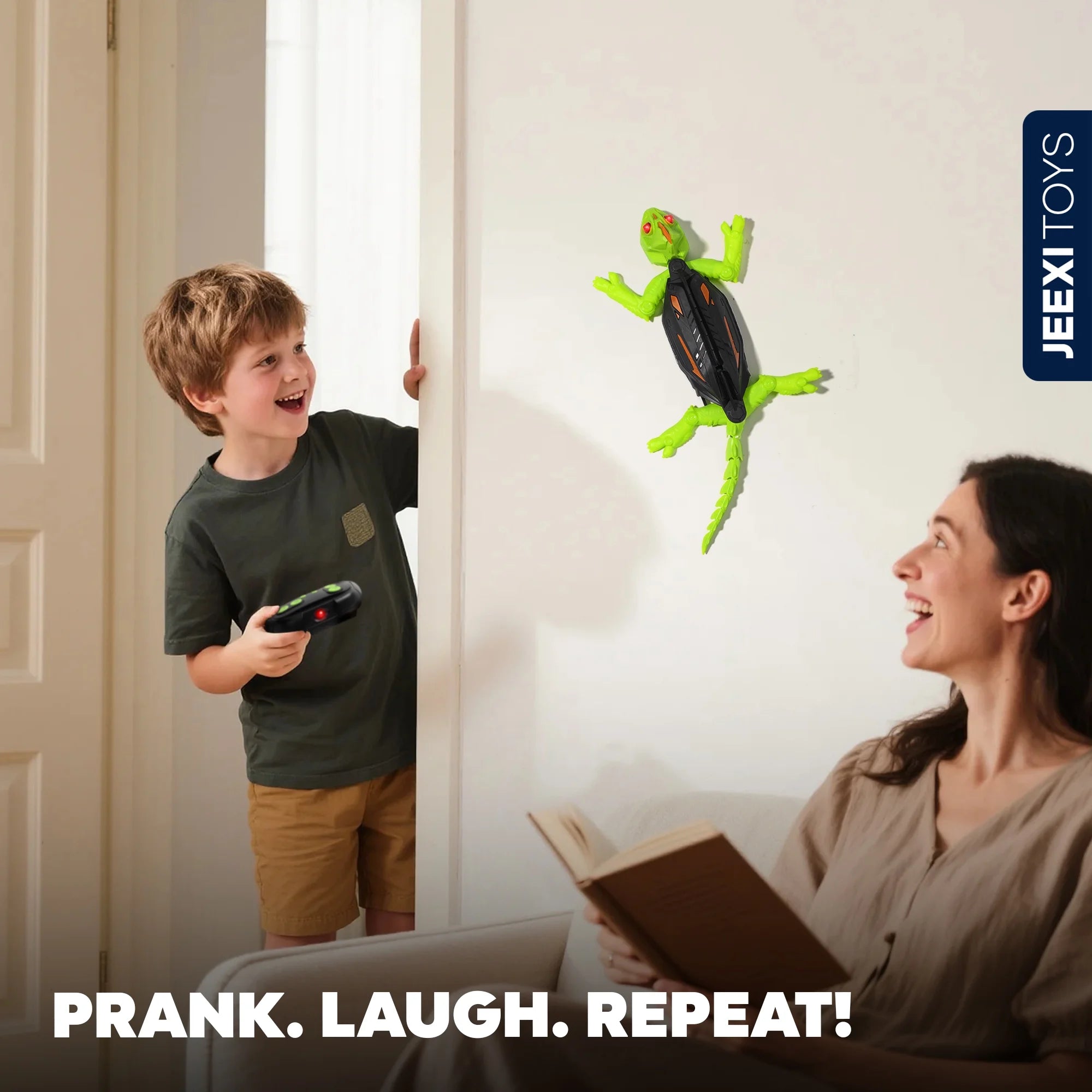 Experience the Thrill of the ORIGINAL Wall Climbing Gecko RC Robot – Rechargeable Remote Control Lizard Toy with LED Eyes for Gravity-Defying Fun on Walls & Glass!