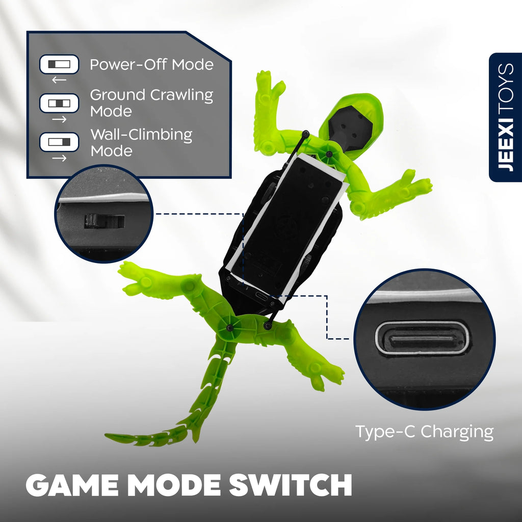 Experience the Thrill of the ORIGINAL Wall Climbing Gecko RC Robot – Rechargeable Remote Control Lizard Toy with LED Eyes for Gravity-Defying Fun on Walls & Glass!